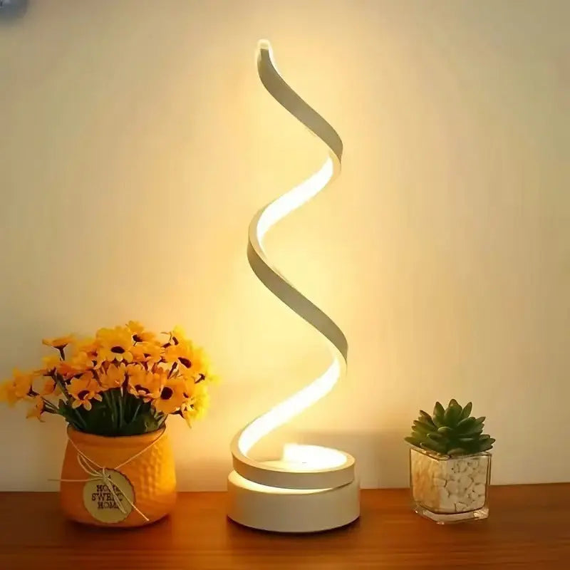 Modern USB Spiral LED Desk Lamp - Adjustable Flexible Lighting for Home Office & Study Michan Direct