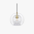 June Glass Globe Pendant Light Clear &Amber June