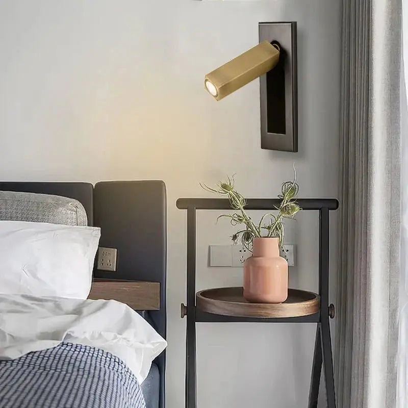 Arisha Modern Rotatable Bedside Sconce, Cylindrical/Square Arisha