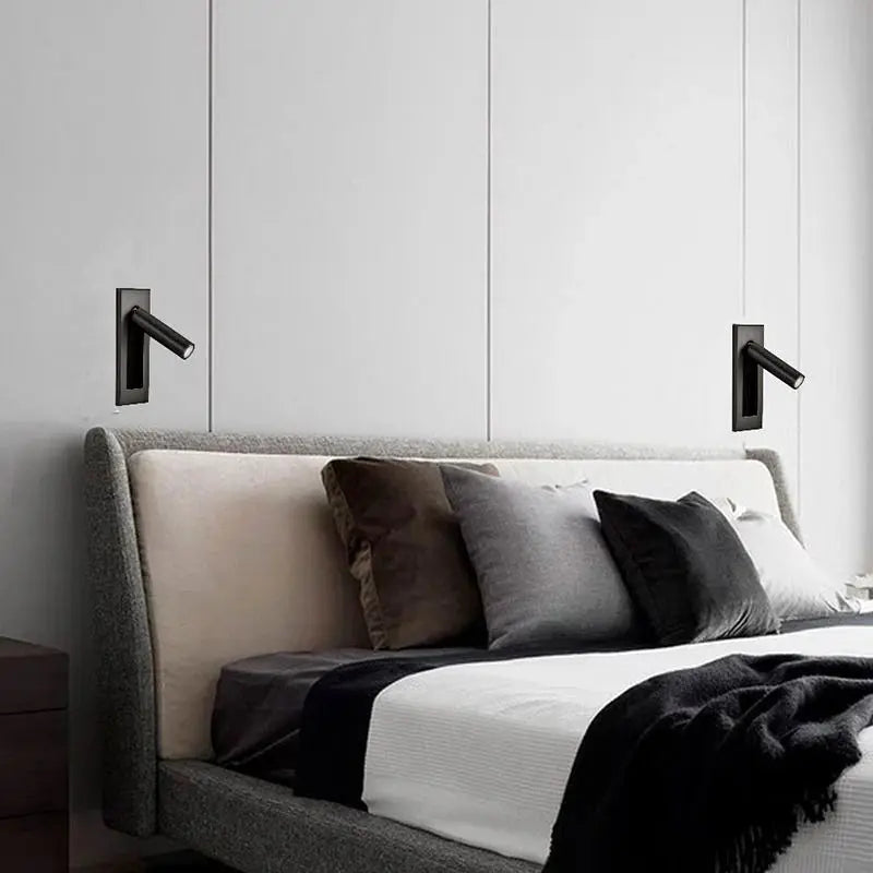 Arisha Modern Rotatable Bedside Sconce, Cylindrical/Square Arisha