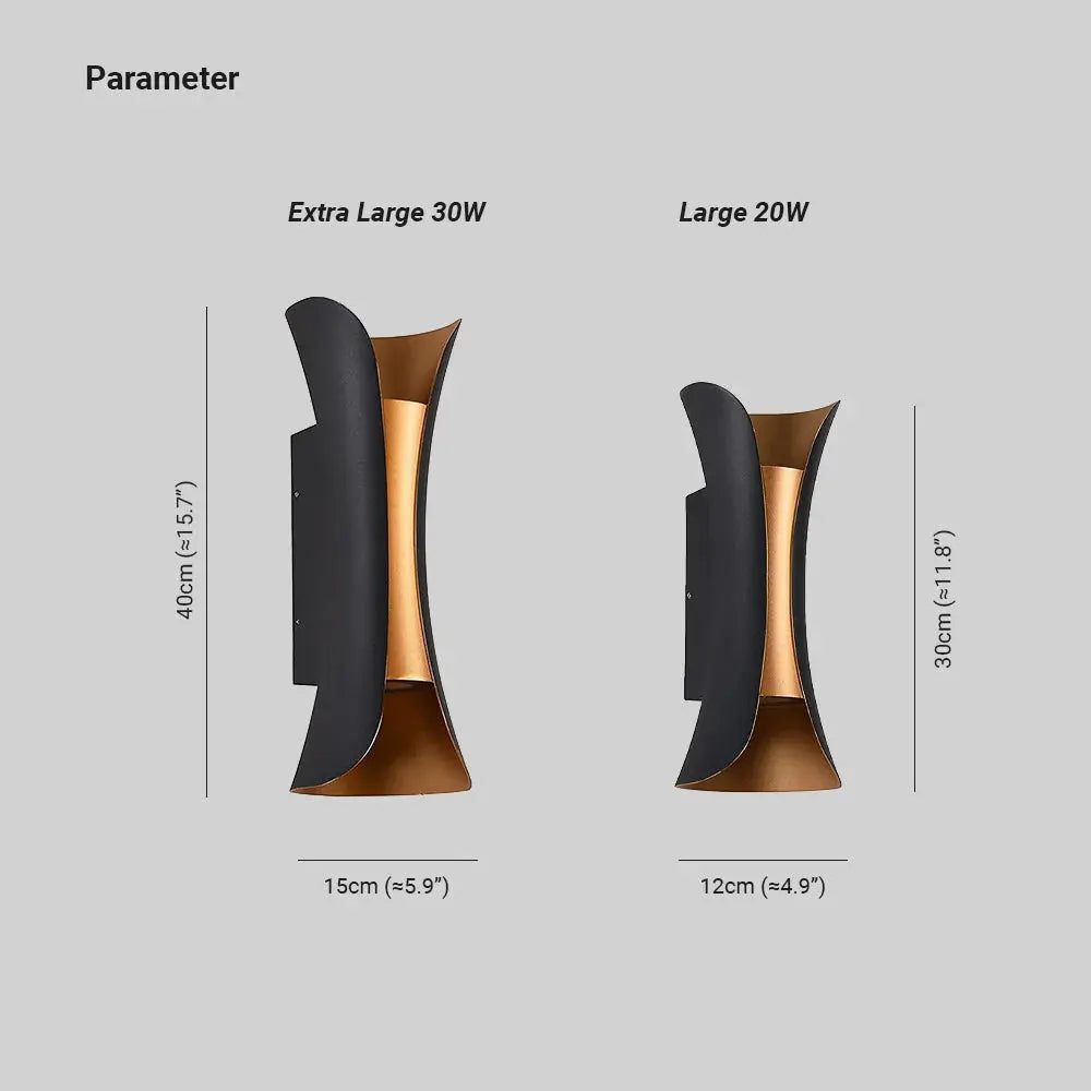 Noxel Curved Outdoor Wall Mounted Led Lamp Noxel