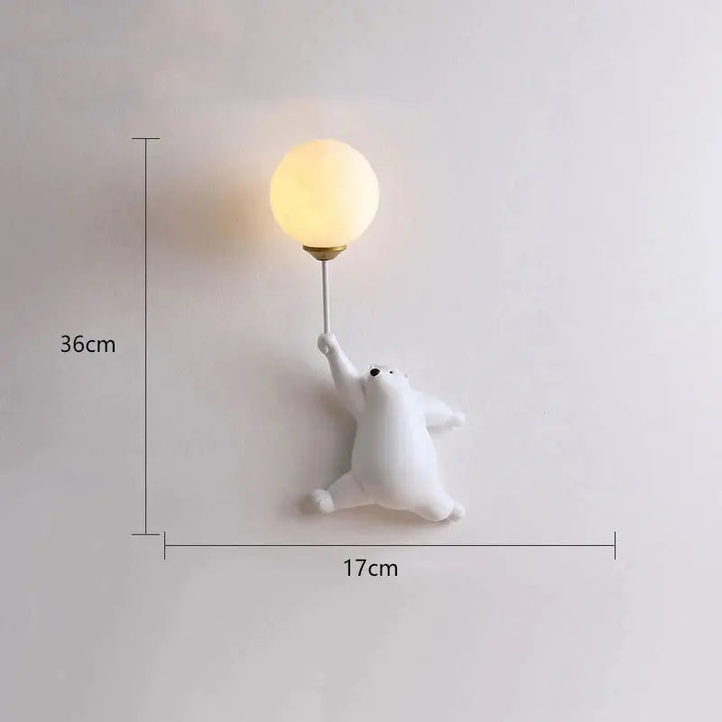 Bear Balloon Wall Reading Lamp Bear Balloon