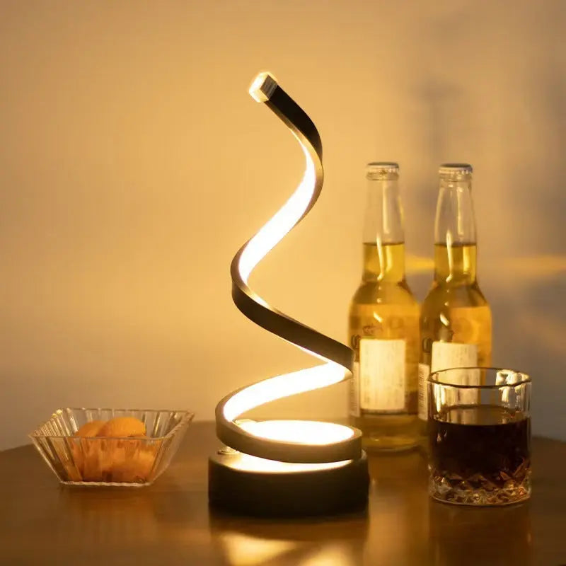 Modern USB Spiral LED Desk Lamp - Adjustable Flexible Lighting for Home Office & Study Michan Direct