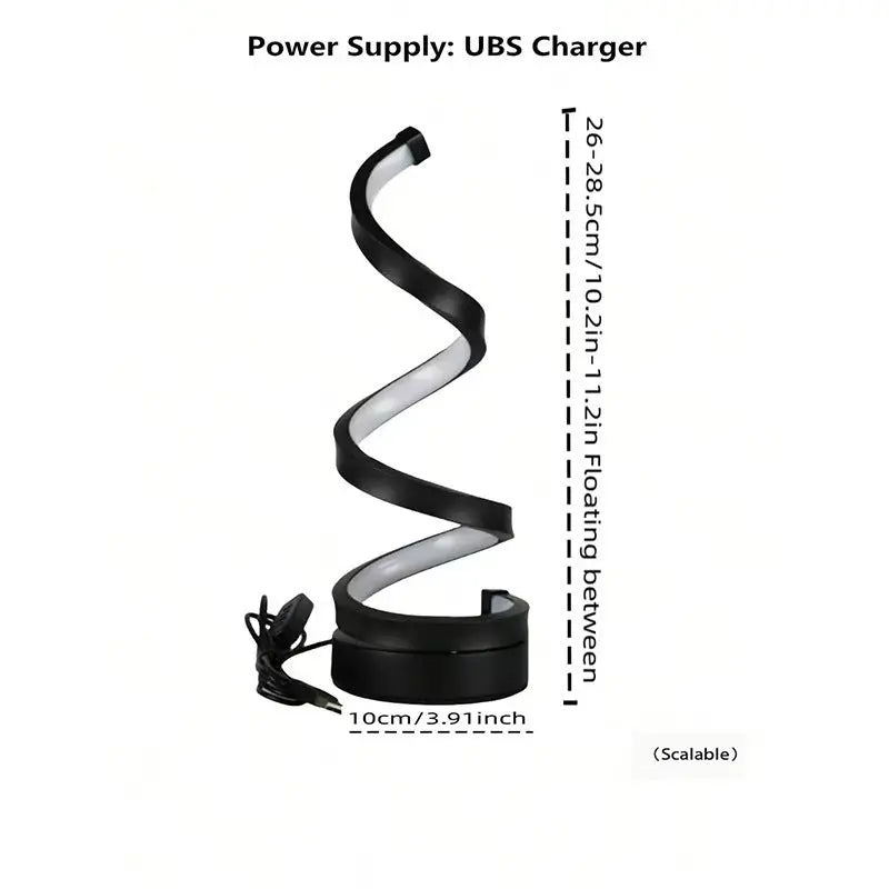Modern USB Spiral LED Desk Lamp - Adjustable Flexible Lighting for Home Office & Study Michan Direct