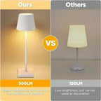 Cordless Battery Operated  Table Lamp Night Lamp White HOCC