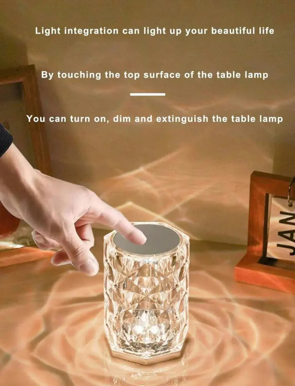 Crystal Touch Table Lamp LED Night Light HOCC