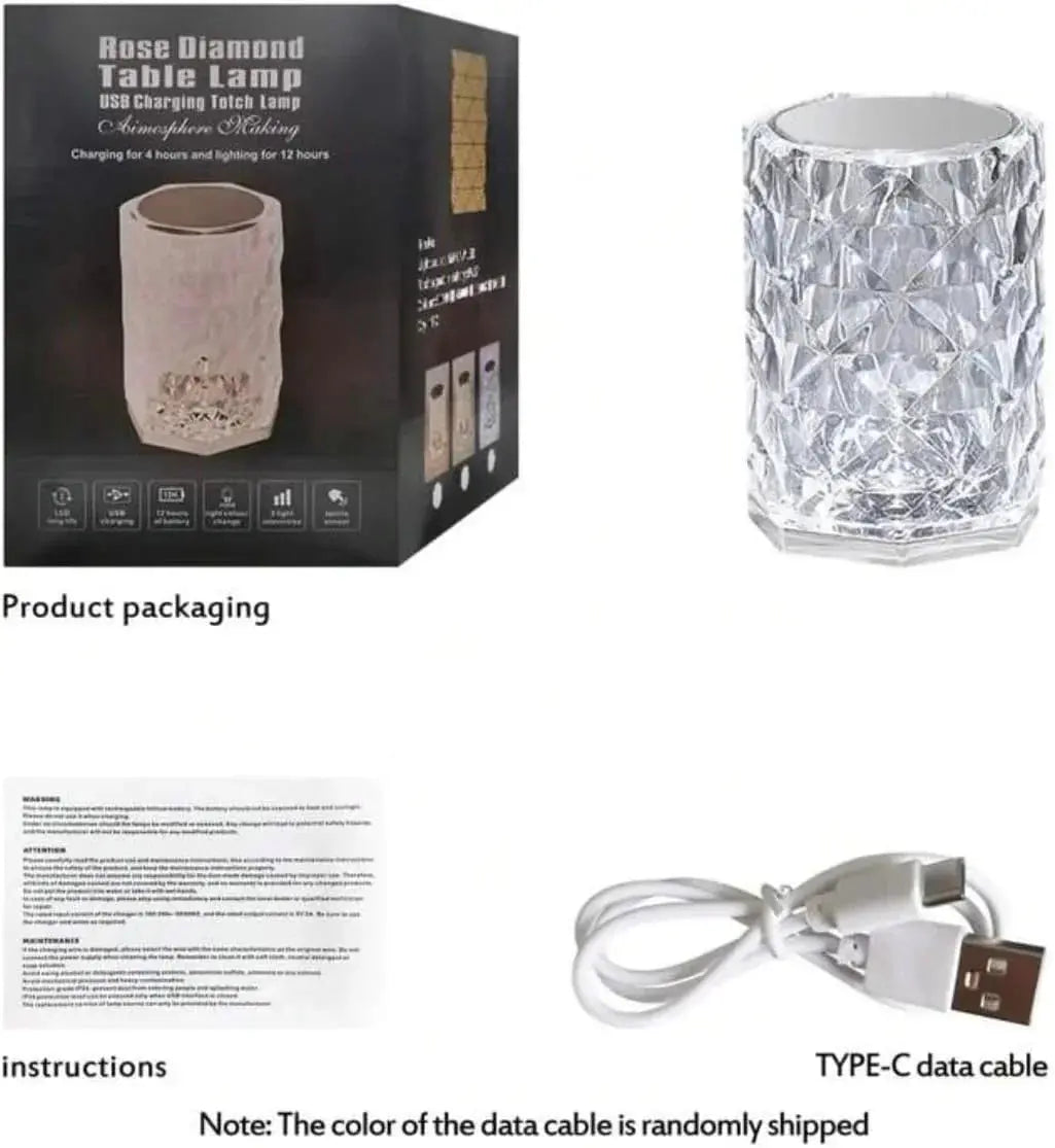Crystal Touch Table Lamp LED Night Light HOCC
