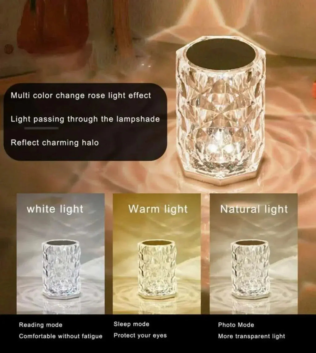 Crystal Touch Table Lamp LED Night Light HOCC