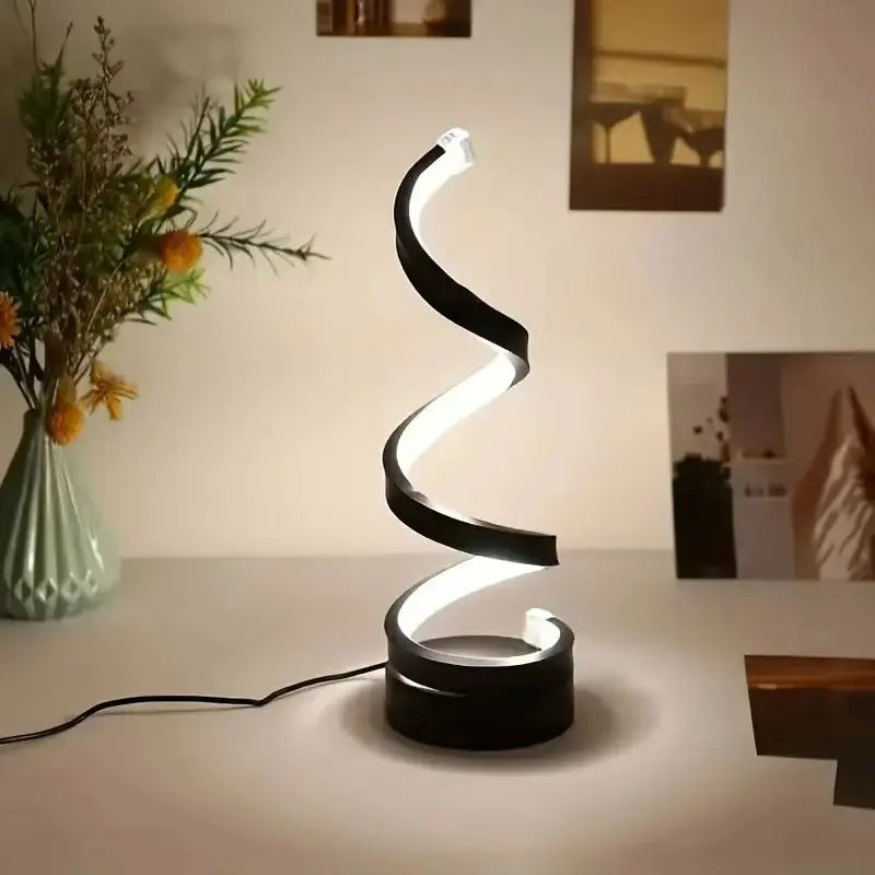Modern USB Spiral LED Desk Lamp - Adjustable Flexible Lighting for Home Office & Study Michan Direct