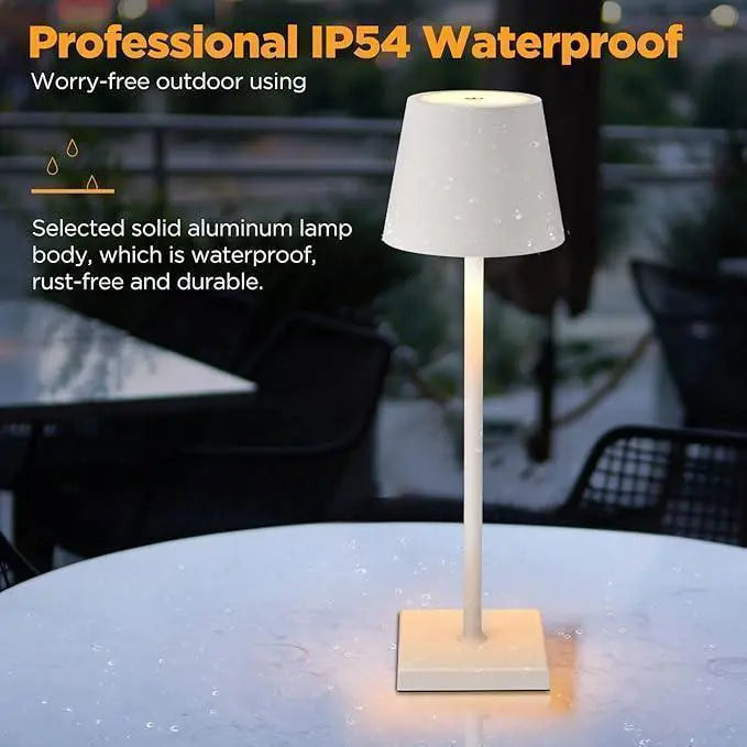 Cordless Battery Operated  Table Lamp Night Lamp White HOCC