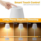 Cordless Battery Operated  Table Lamp Night Lamp White HOCC