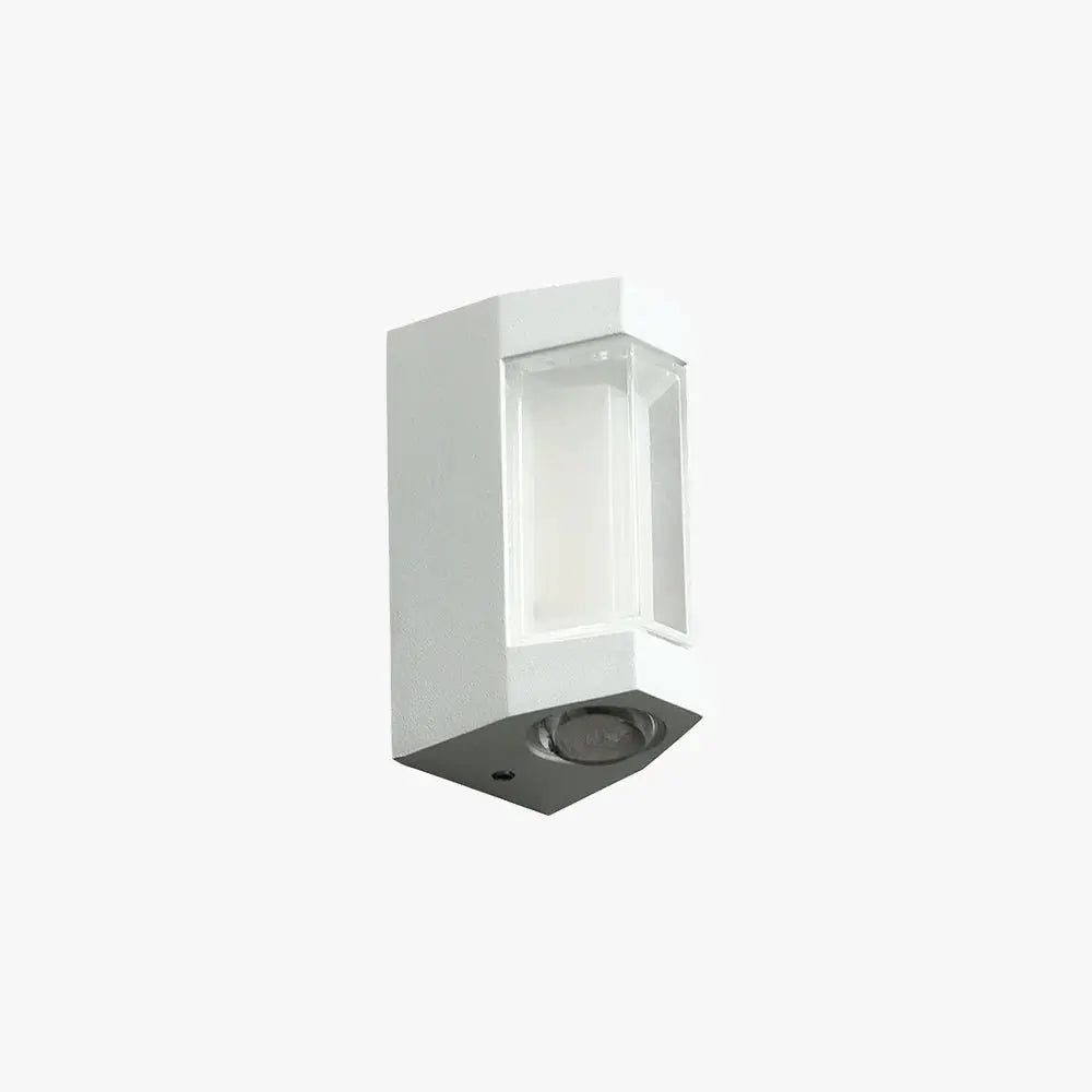 Marve Nordic Up Down Outdoor Wall Lamp, White/Black Marve