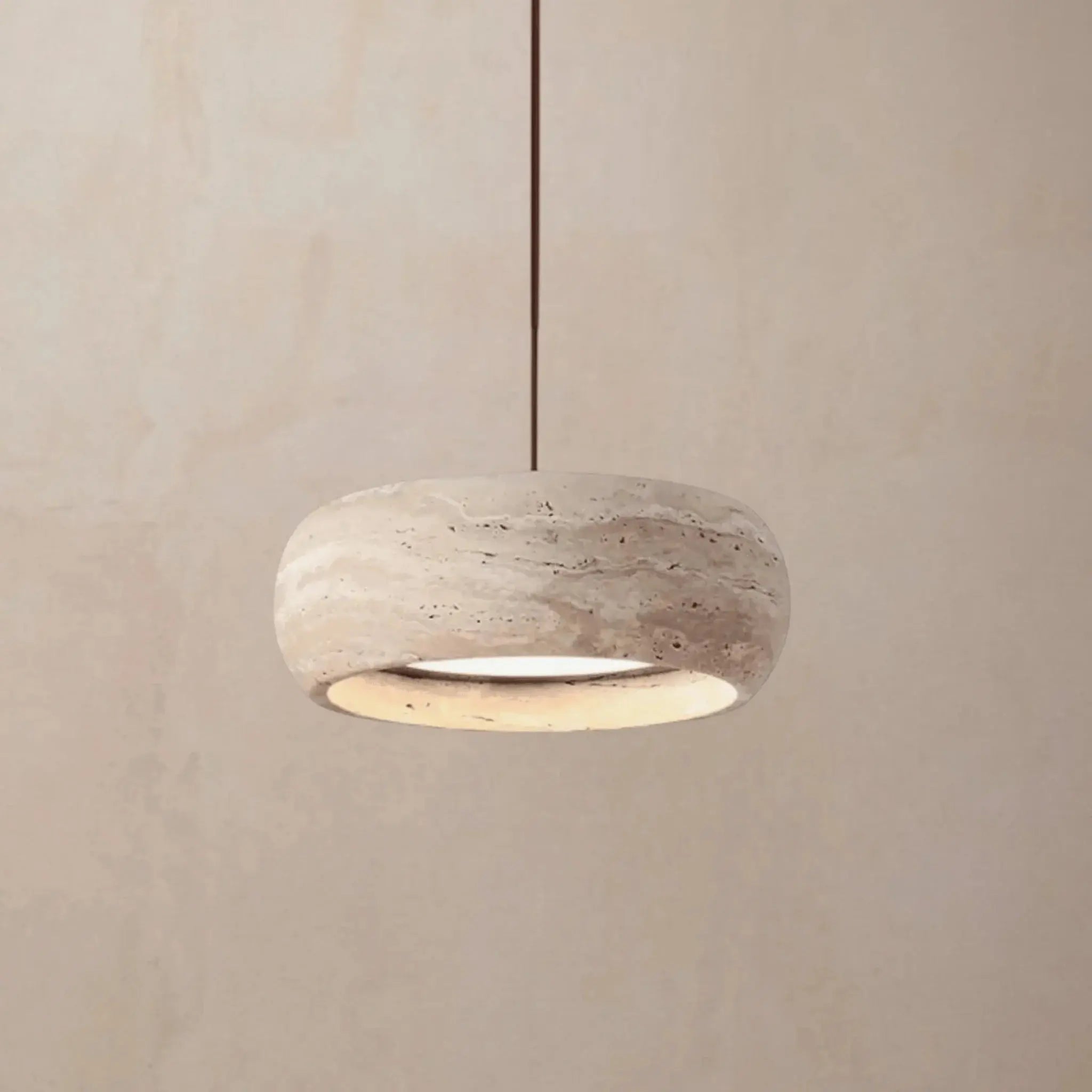 Ithaca Travertine LED Pendant Light Baskoraa.com