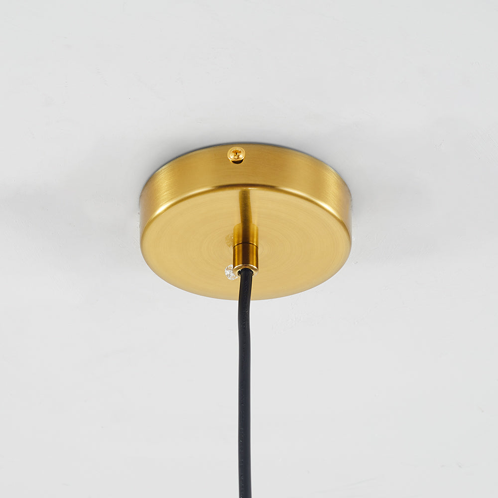 June Glass Globe Pendant Light Clear &Amber June