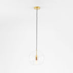June Glass Globe Pendant Light Clear &Amber June