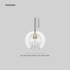 June Glass Globe Pendant Light Clear &Amber June