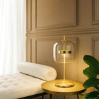 Aurelia Stained Glass Table Lamp â€“ Gold Iron Base Baskoraa.com