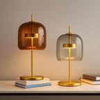 Aurelia Stained Glass Table Lamp â€“ Gold Iron Base Baskoraa.com