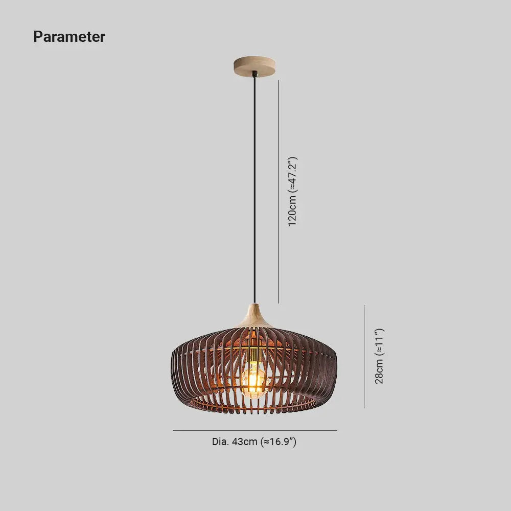 Muto Nordic Japanese Pendant Light Wood Bedroom/Living Room Muto