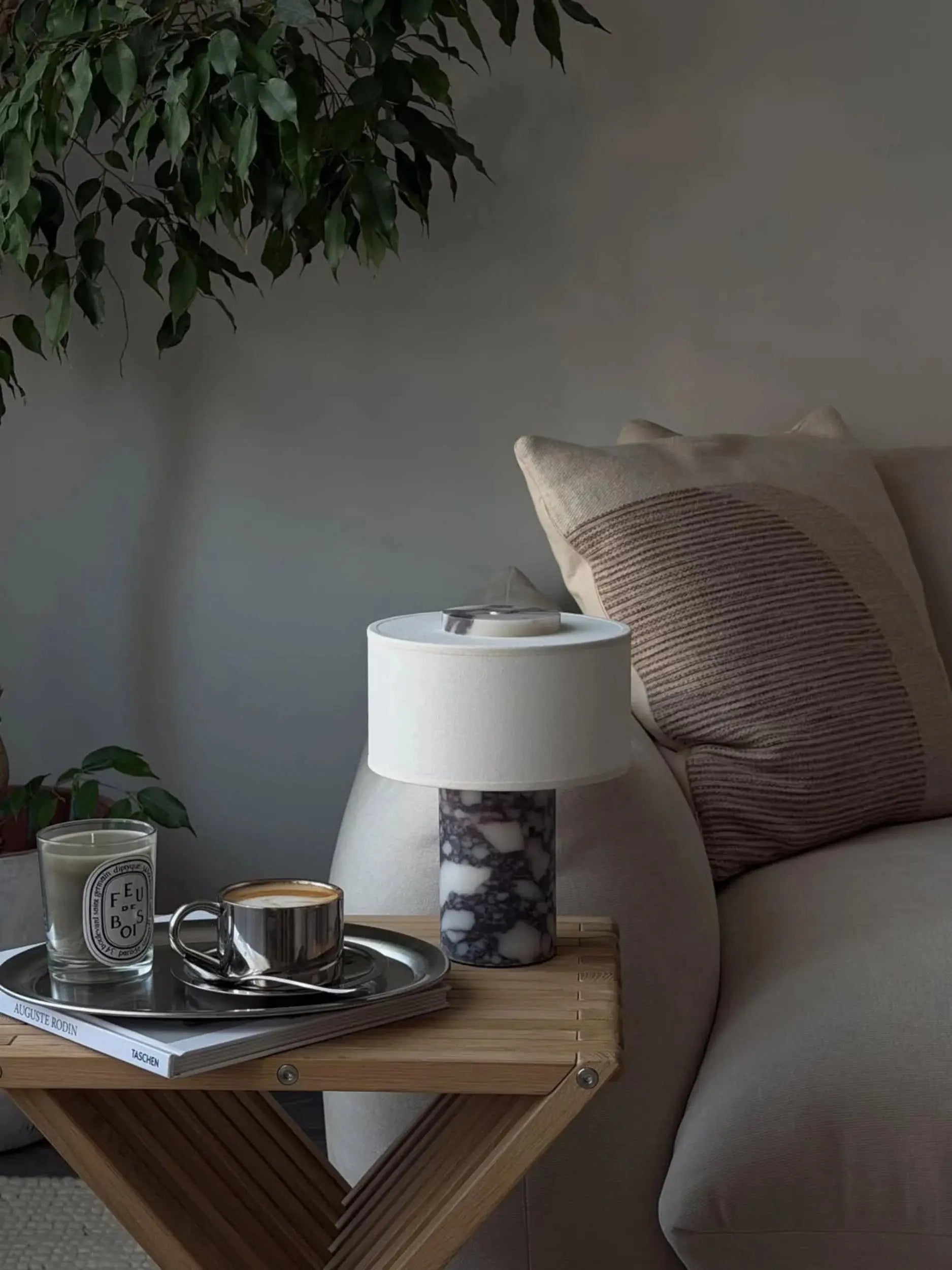 AurÃ­e Portable Lamp | Calacatta Viola Blossholm