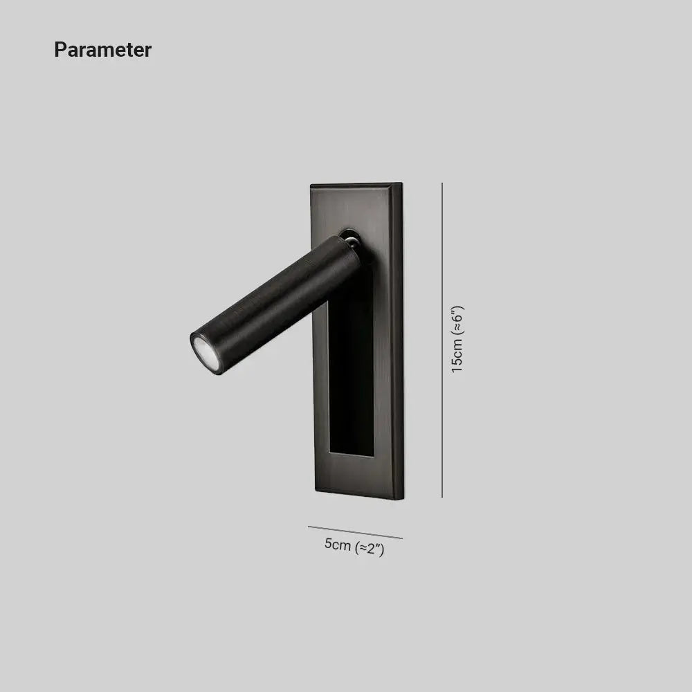 Arisha Modern Rotatable Bedside Sconce, Cylindrical/Square Arisha