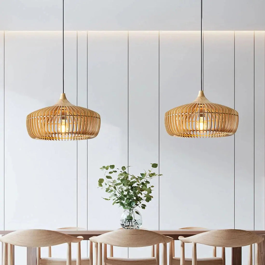 Muto Nordic Japanese Pendant Light Wood Bedroom/Living Room Muto