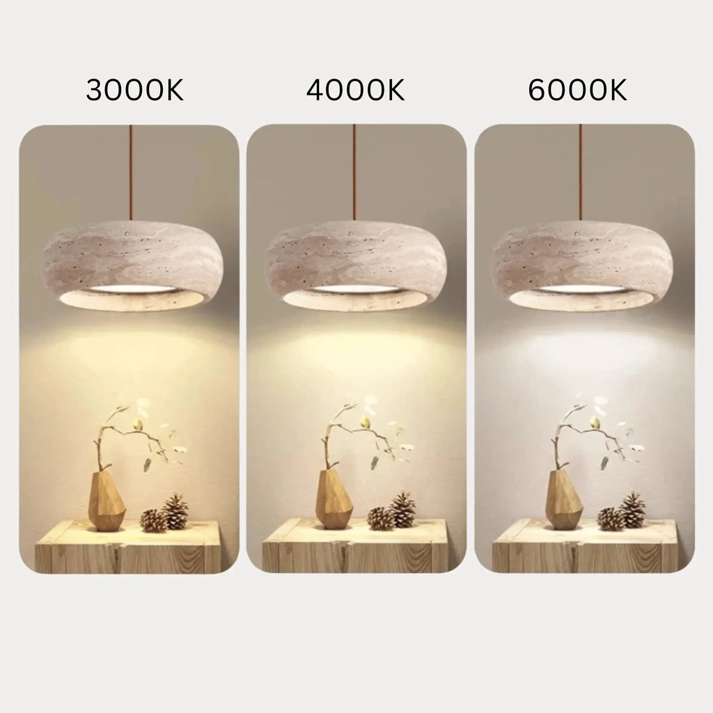 Ithaca Travertine LED Pendant Light Baskoraa.com
