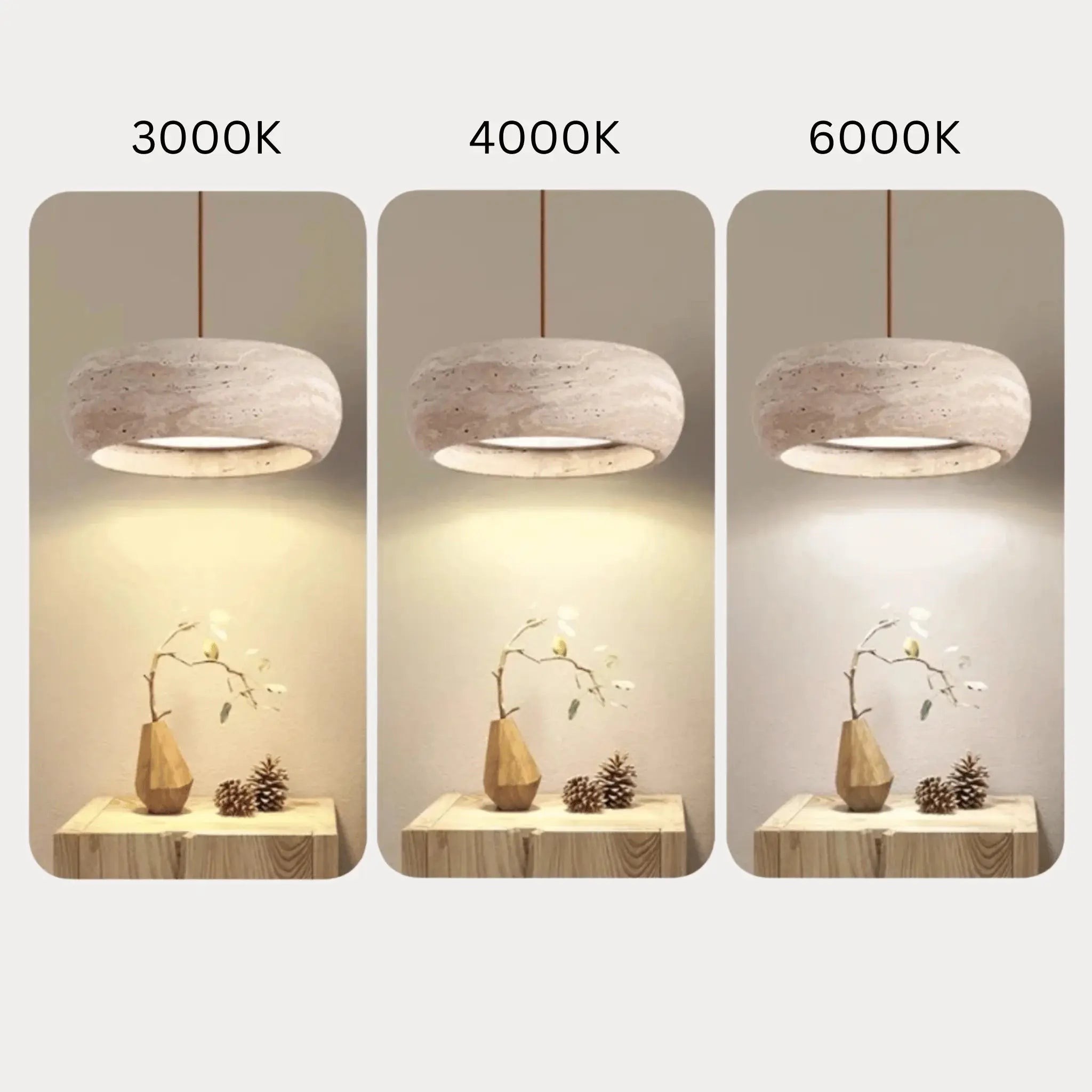 Ithaca Travertine LED Pendant Light Baskoraa.com