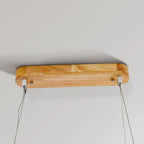 Veon Contemporary Oval Wooden Pendant Light Veon
