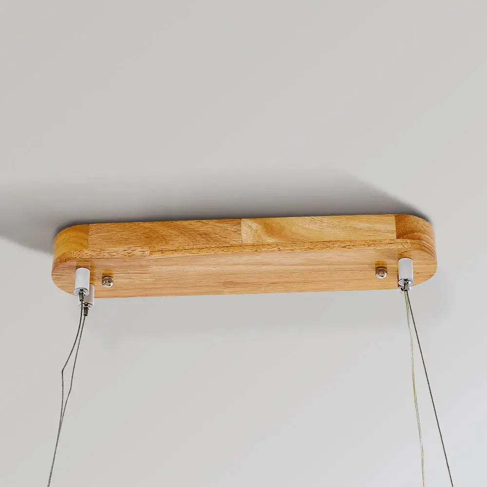 Veon Contemporary Oval Wooden Pendant Light Veon