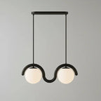 Uveta Linear Chandelier Red&Silver Uveta