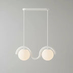 Uveta Linear Chandelier Red&Silver Uveta