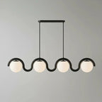 Uveta Linear Chandelier Red&Silver Uveta