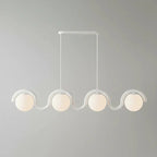 Uveta Linear Chandelier Red&Silver Uveta