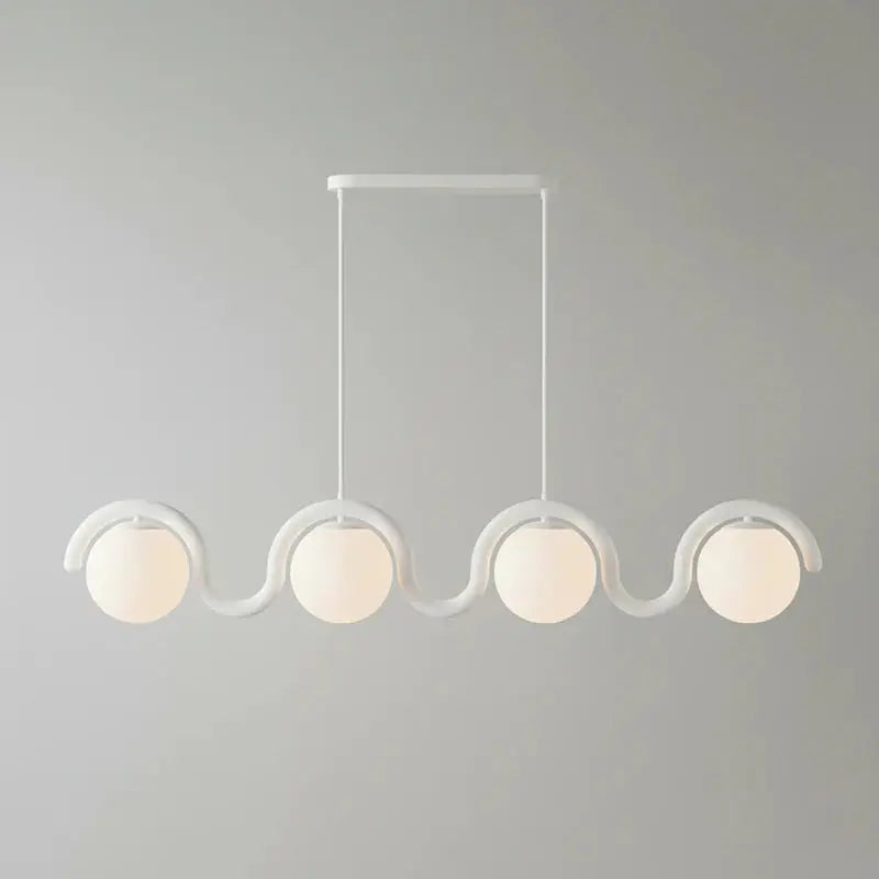 Uveta Linear Chandelier Red&Silver Uveta