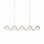 Uveta Linear Chandelier Red&Silver Uveta