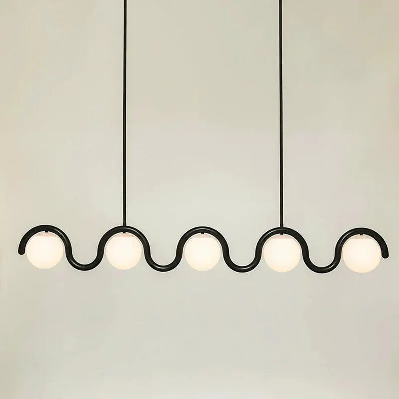 Uveta Linear Chandelier Red&Silver Uveta