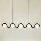 Uveta Linear Chandelier Red&Silver Uveta