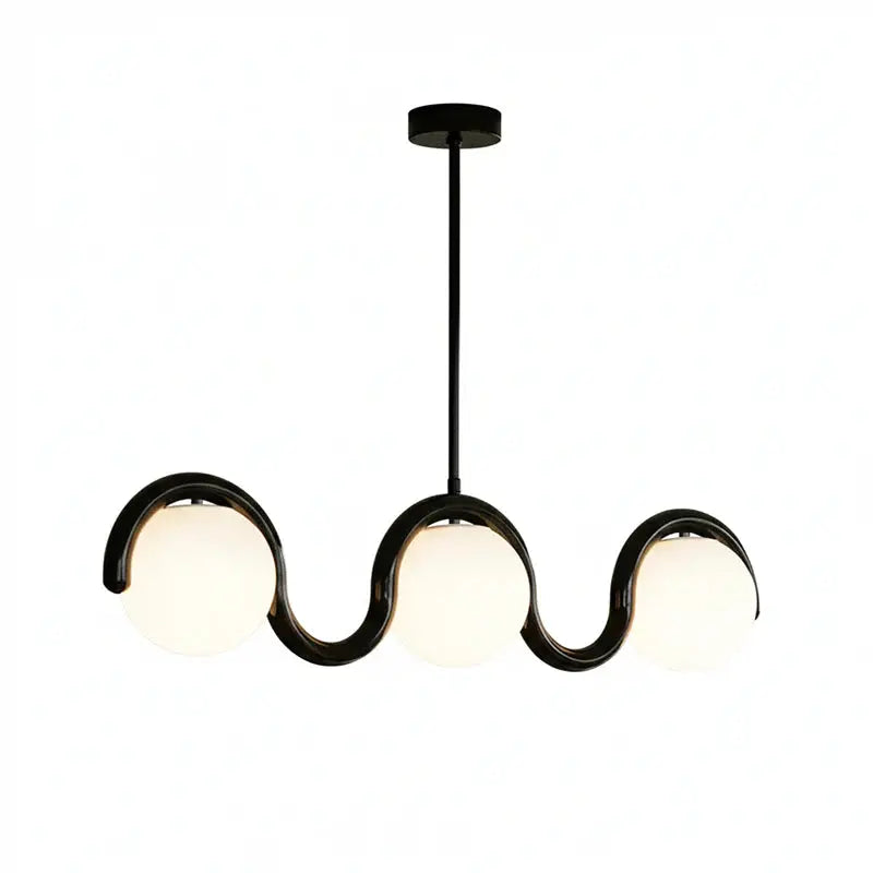 Uveta Linear Chandelier Red&Silver Uveta