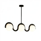 Uveta Linear Chandelier Red&Silver Uveta