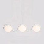 Uveta Linear Chandelier Red&Silver Uveta