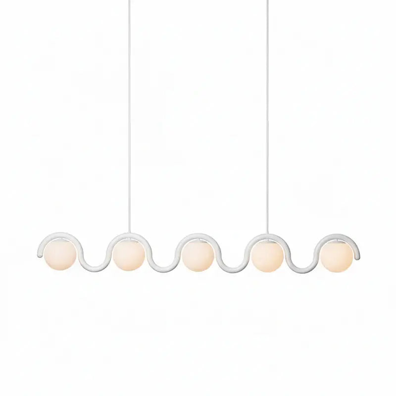 Uveta Linear Chandelier Red&Silver Uveta