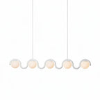 Uveta Linear Chandelier Red&Silver Uveta