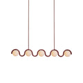 Uveta Linear Chandelier Red&Silver Uveta