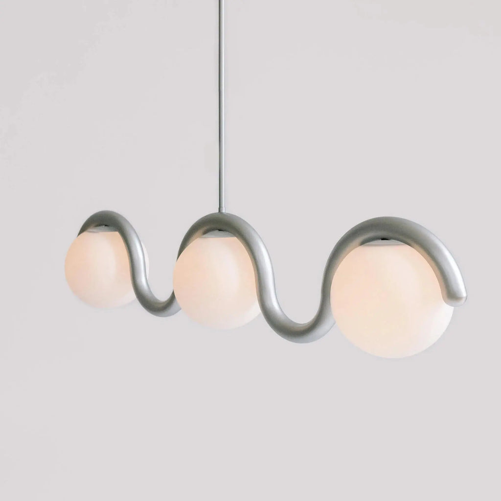 Uveta Linear Chandelier Red&Silver Uveta