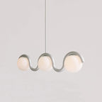 Uveta Linear Chandelier Red&Silver Uveta