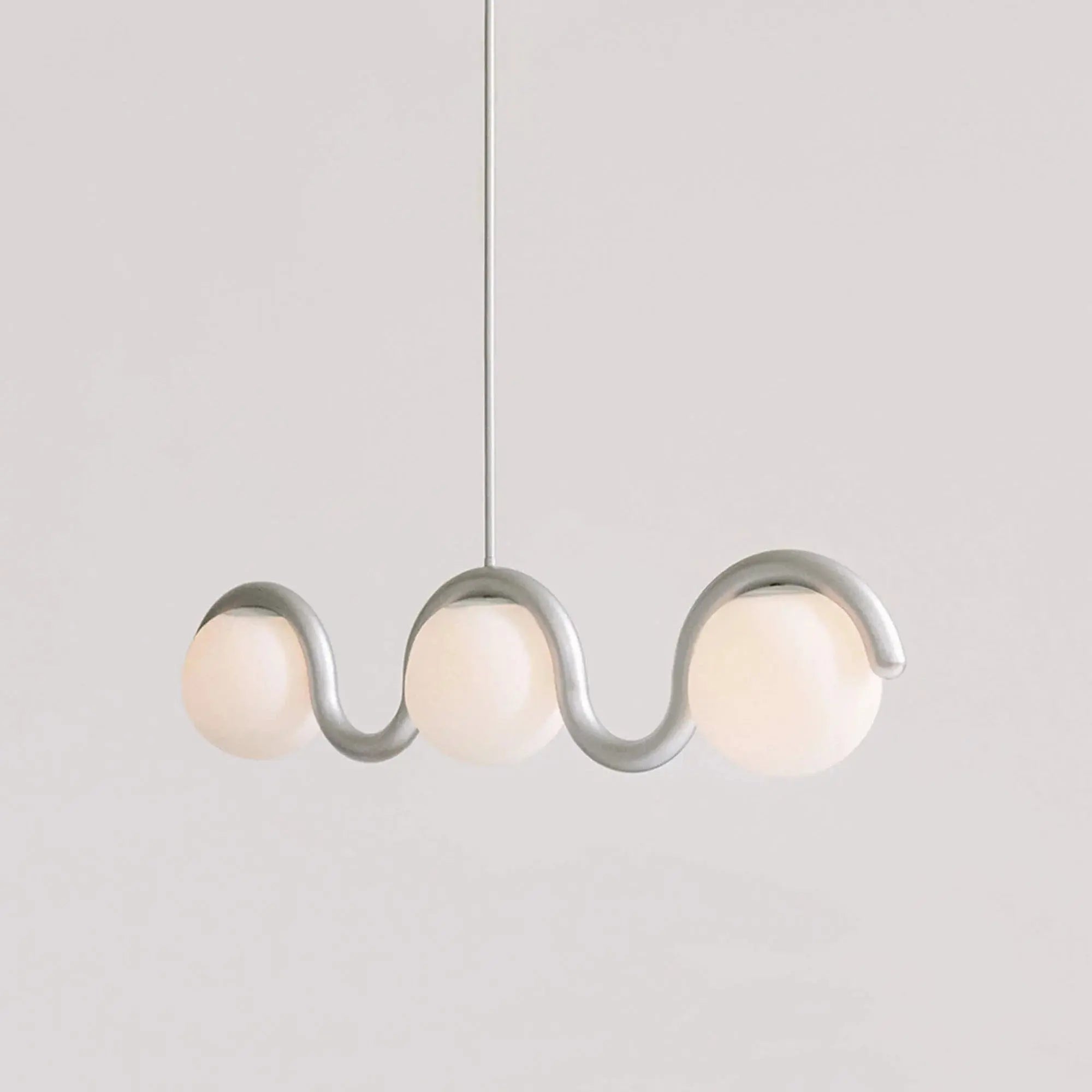Uveta Linear Chandelier Red&Silver Uveta
