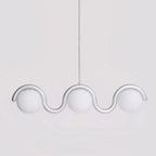 Uveta Linear Chandelier Red&Silver Uveta