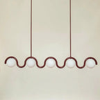 Uveta Linear Chandelier Red&Silver Uveta