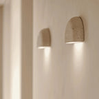 Lumo Wabi-Sabi Travertine Stone Wall Lamp â€“ Minimalist Modern Sconce Baskoraa.com
